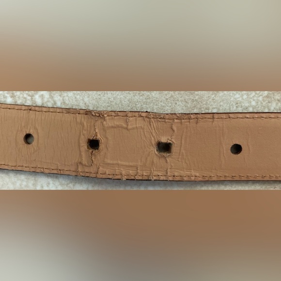 Appleseeds vintage brown slim leather braided belt with gold buckle; size M/38” - Picture 4 of 5